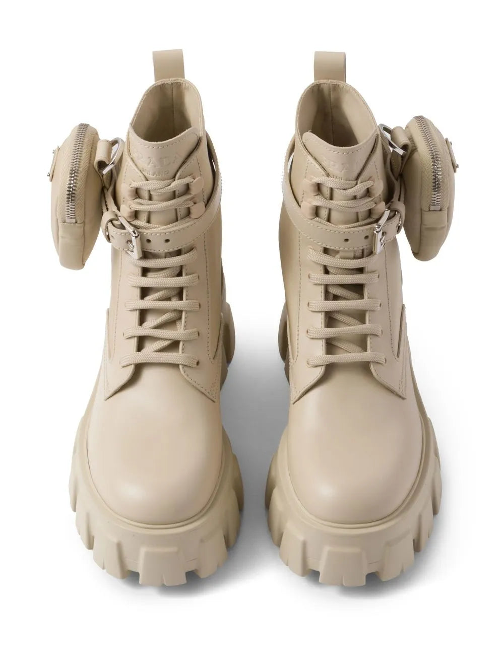 Prada Monolith pouch-detail leather boots
