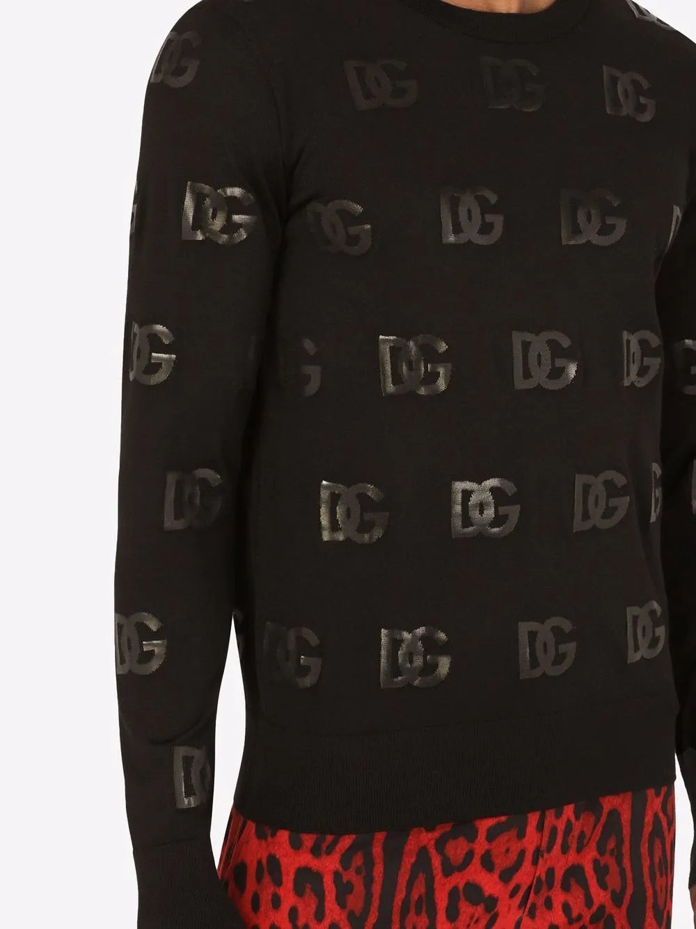 Dolce & Gabbana sequin-logo jumper
