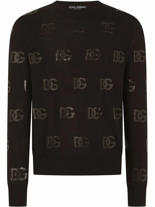 Dolce & Gabbana sequin-logo jumper