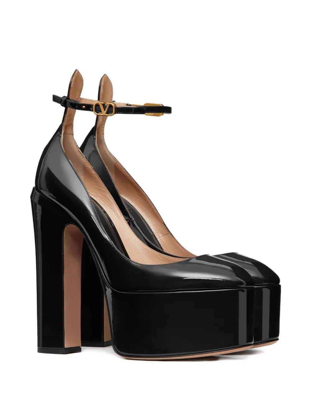 Valentino Garavani Tan-Go 155mm patent-leather pumps