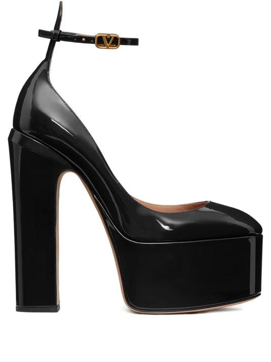 Valentino Garavani Tan-Go 155mm patent-leather pumps