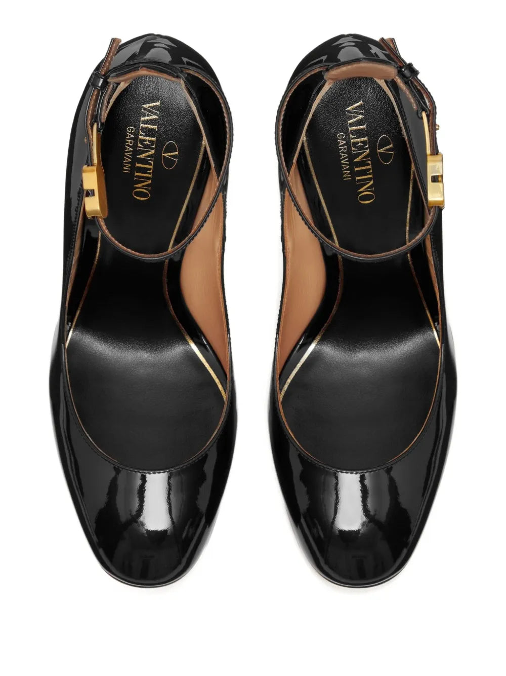 Valentino Garavani Tan-Go 155mm patent-leather pumps