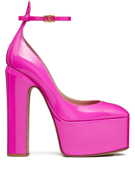 Valentino Garavani Tan-Go 155mm patent-leather pumps