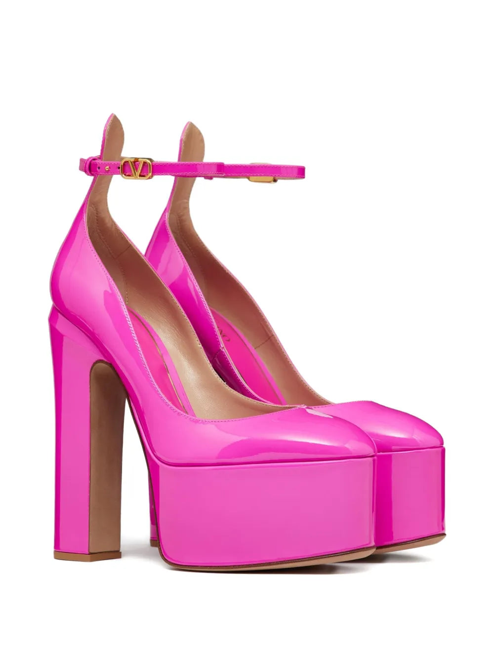 Valentino Garavani Tan-Go 155mm patent-leather pumps