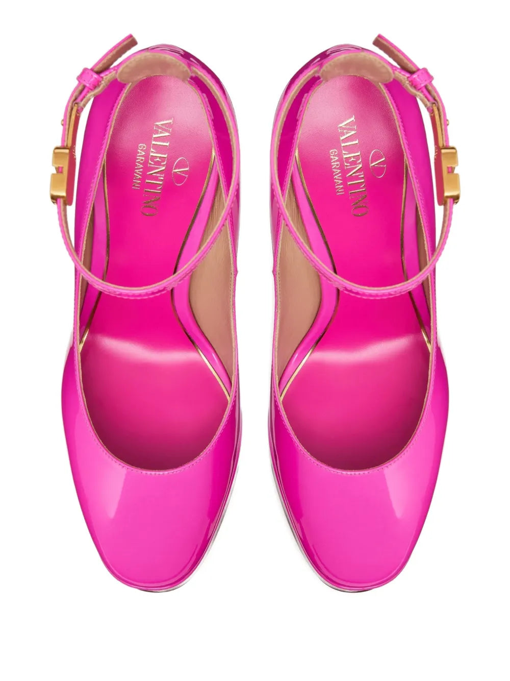 Valentino Garavani Tan-Go 155mm patent-leather pumps