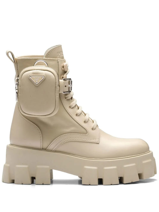 Prada Monolith pouch-detail leather boots