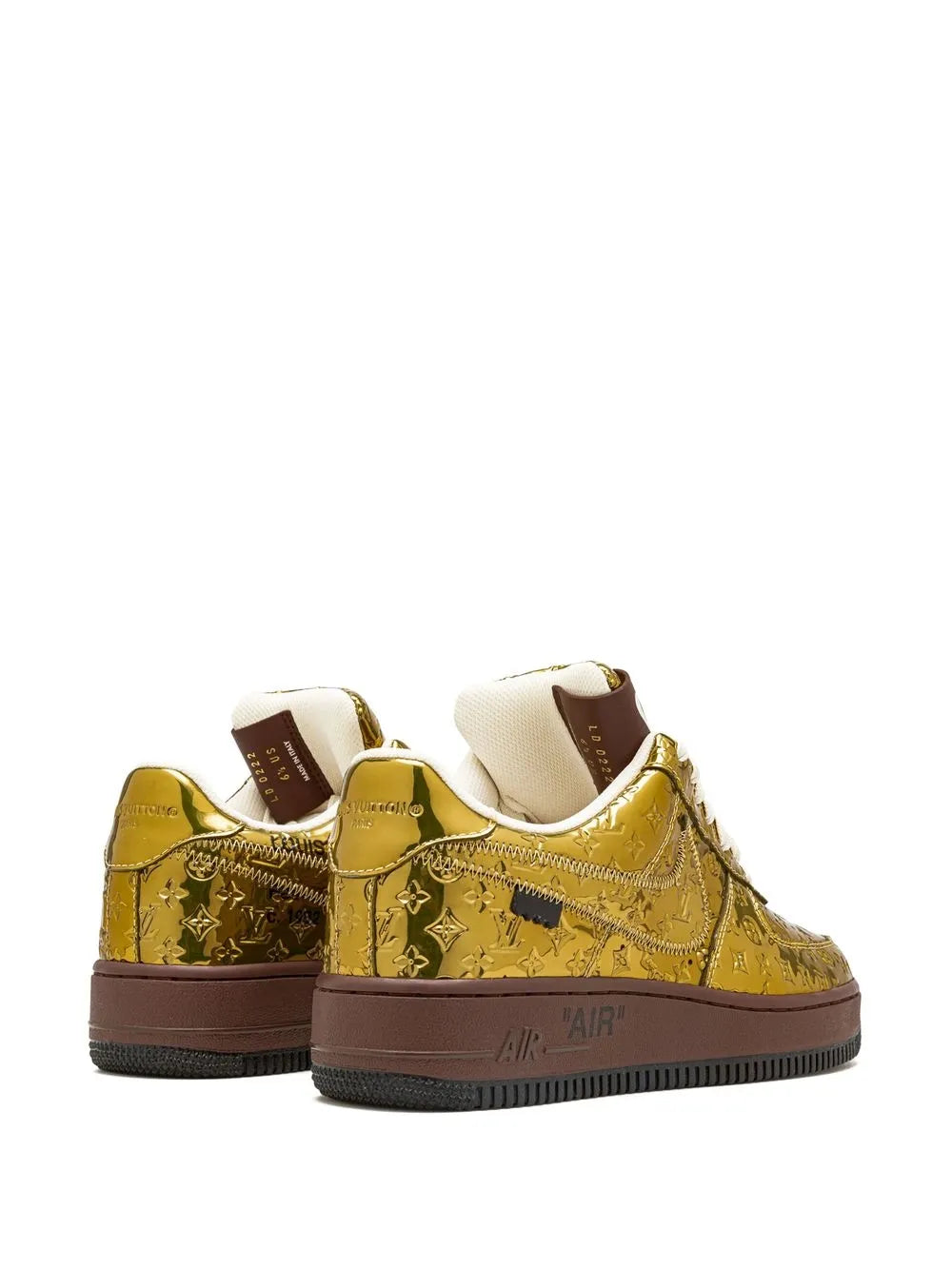 Nike x Louis Vuitton Air Force 1 Low "Virgil Abloh - Metallic Gold" sneakers