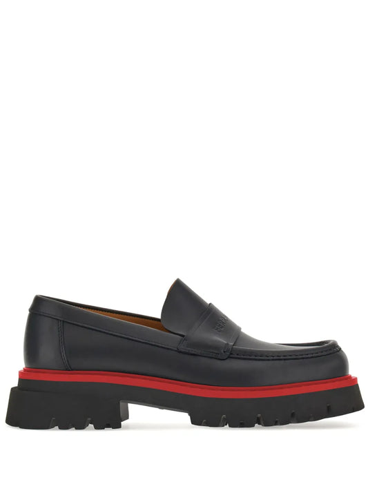 Ferragamo contrasting-sole leather loafer